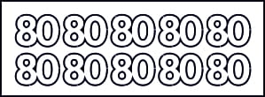 J058-80 - Cyfra 2cm - 10szt - 80
