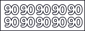 J058-90 - Cyfra 2cm - 10szt - 90