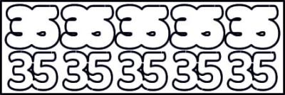 J074-35  - Cyfra 35mm - 2D - 5szt 