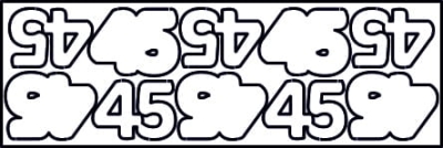 J074-45  - Cyfra 35mm - 2D - 5szt