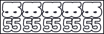 J074-55  - Cyfra 35mm - 2D - 5szt