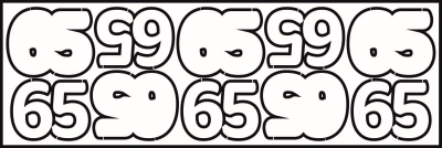 J074-65  - Cyfra 35mm - 2D - 5szt 