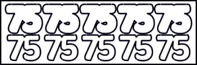 J074-75  - Cyfra 35mm - 2D - 5szt 