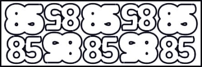 J074-85  - Cyfra 35mm - 2D - 5szt 