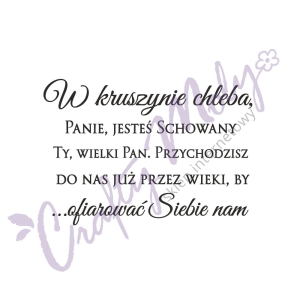 200 Stempel  napis - W kruszynie chleba...