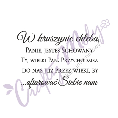 200 Stempel  napis - W kruszynie chleba...