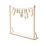 1473 Tekturka -  Pranie dziecięce - Na sznurku 3D