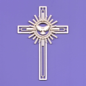 414 Tekturka - Krzyż z gołąbkiem - G09