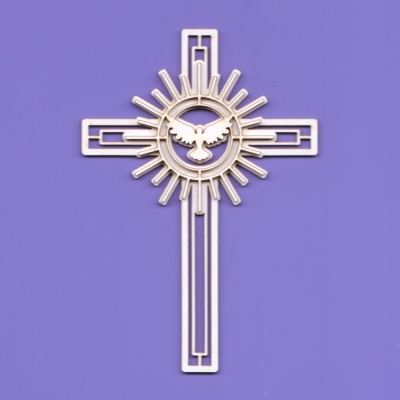 414 Tekturka - Krzyż z gołąbkiem - G09