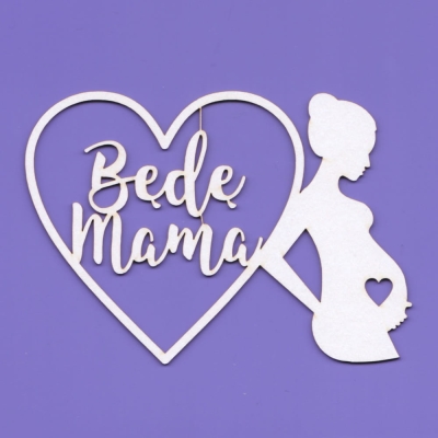 564 Tekturka  - Będę Mamą - Serce - Ciąża      G07