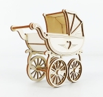 1475 Tekturka -  Wózek dziecięcy Retro 3D 