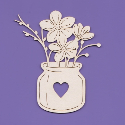 807A Tekturka Słoik z kwiatkami  - G8