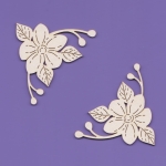 835 Tekturka Kwiatki Narożne Mama - 2 szt - G7     