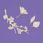 855 Tekturka napis -  Gałązki + Kwiatki   G10