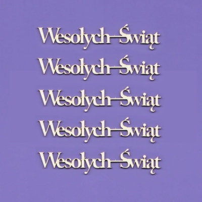 115 Tekturka - Napis - Wesołych Świąt 2  - zestaw - G13