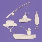 716 Tekturka zestaw - Wędkowanie 01  / Na ryby    G15