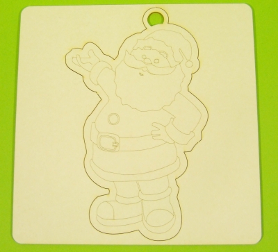 Tekturka - Mikołaj zawieszka - Click and Paint O2D0006