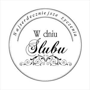 143 Stempel - W dniu Ślubu ornament - okrągły