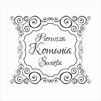 045 Stempel - Pierwsza Komunia Święta - ramka  