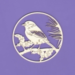 186 Tekturka - Bombka z ptaszkiem 2 G5