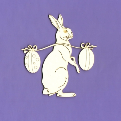 454 Tekturka - Wielkanocny Zajączek z pisankami - G4