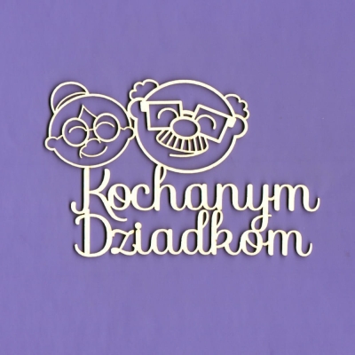 1372 Tekturka - Napis - Kochanym dziadkom - G4