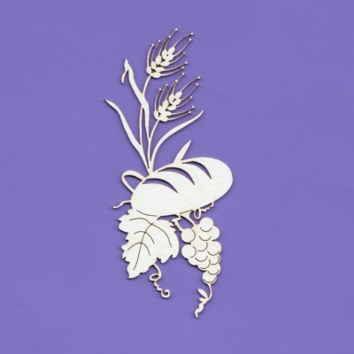 1419 Tekturka - Kłosy z chlebem i winogronem G7