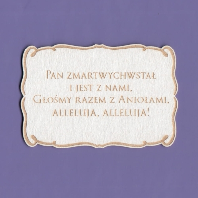 1163A Tekturka - Pan zmartwychwstał i jest z nami - ramka A - G9