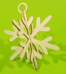 Tekturka - Śnieżynka 3D zawieszka - Click and Paint O2D0005