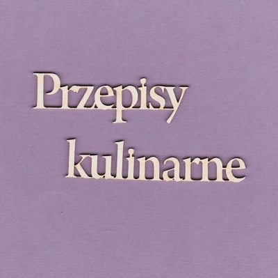 164 Tekturka napis - Przepisy Kulinarne 2 szt.  