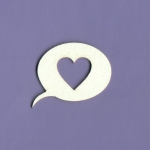 1135 Tekturka  - Dymek Simple Love oval - 2 sztuki - G2