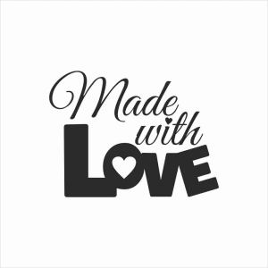 069 Stempel - made with  love 3 małe