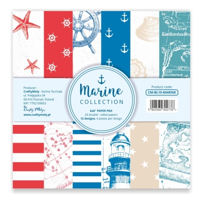 Marine - bloczek 6x6"