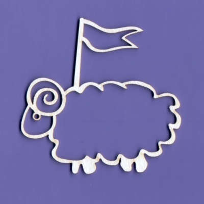 226A Tekturka - Baranek z flagą - G3