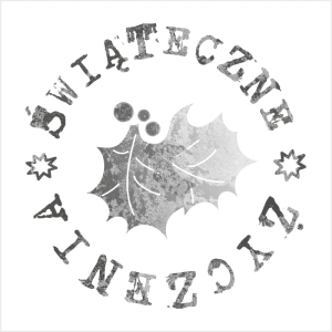 001 Stempel okrągły vintage -  Świąteczne życzenia