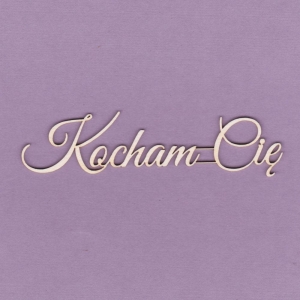 818 Tekturka napis - Kocham Cię - G2