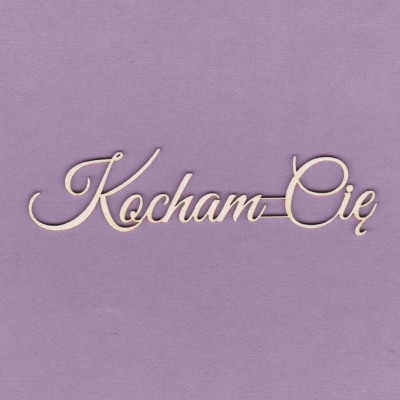 818 Tekturka napis - Kocham Cię - G2