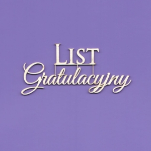 369a Tekturka - Napis - List Gratulacyjny - G5