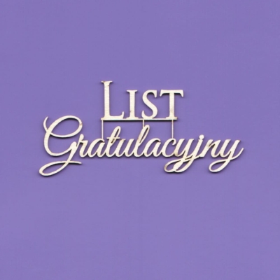 369a Tekturka - Napis - List Gratulacyjny - G5
