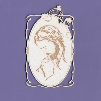 1158 Tekturka - Jezus modlący - ramka - G6