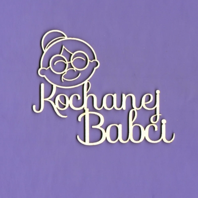 1376 Tekturka - Napis - Kochanej babci - babcia - G4