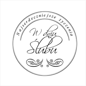 142 Stempel - W dniu Ślubu najserdeczniejsze - okrągły