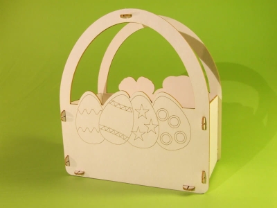 Tekturka - Koszyk Wielkanocny 3D - Click and Paint O3D0005