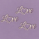 219 Tekturka napis - Love  - 3 szt. - G4