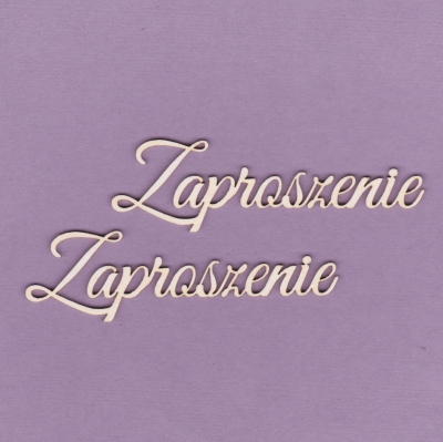 214 Tekturka napis - Zaproszenie - 2 szt.  - G3