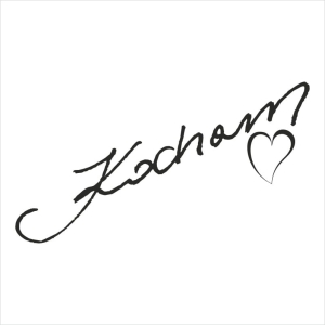 013 Stempel napis -  Kocham z sercem