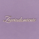 746 Tekturka napis - Zawiadomienie 2 szt. - G3