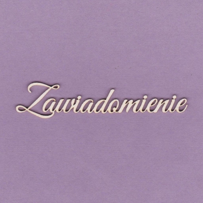 746 Tekturka napis - Zawiadomienie 2 szt. - G3