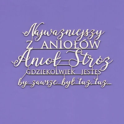 1271 Tekturka - Napis - Najważniejszy z aniołów... G14