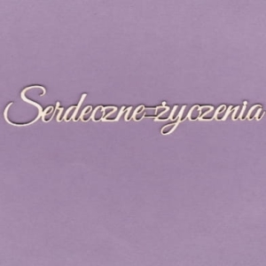 478 Tekturka napis - Serdeczne życzenia - G2